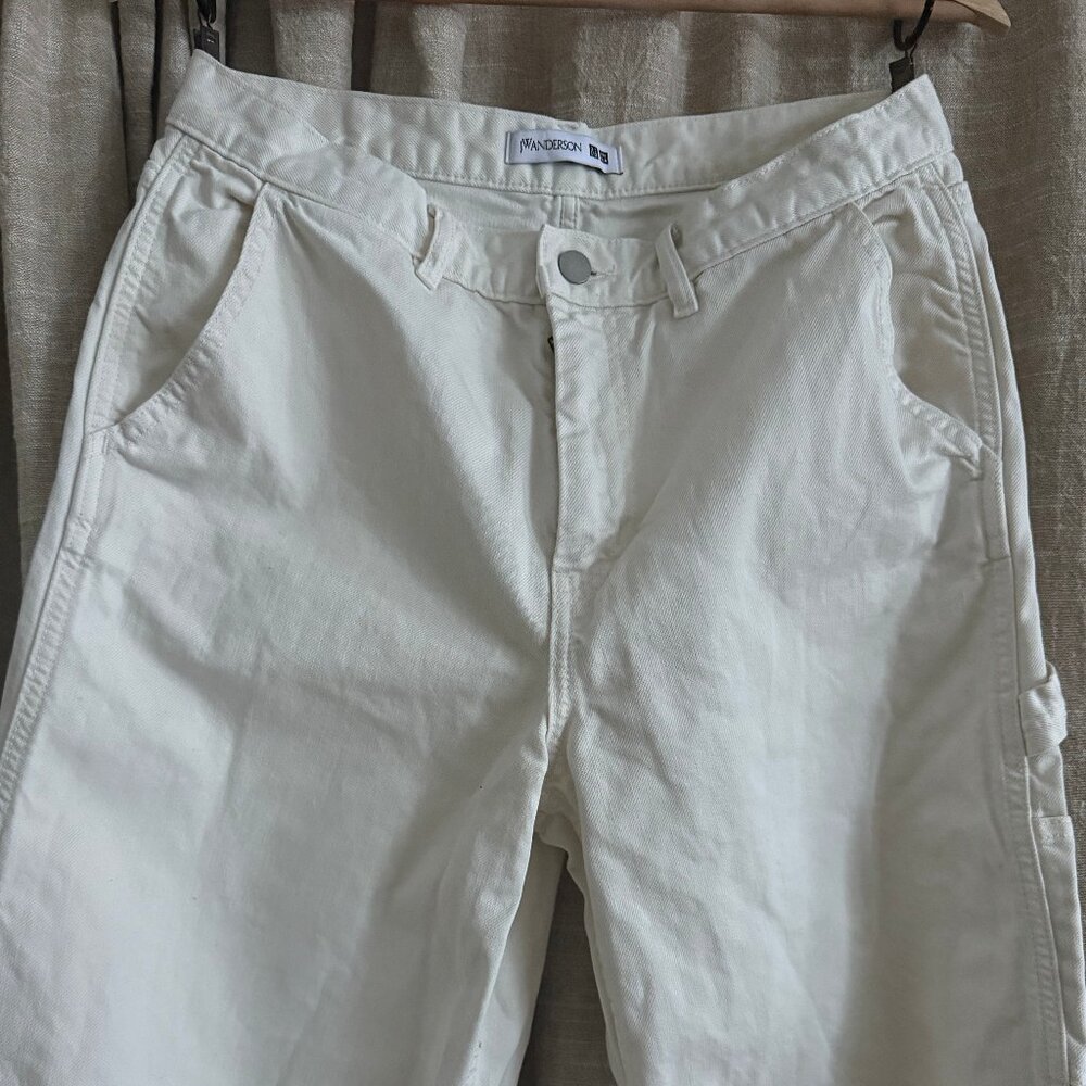 JW Anderson x Uniqlo Carpenter Wide Leg Pants Cream